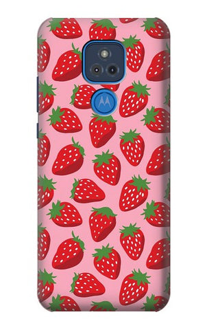 Motorola Moto G Play (2021) Hard Case Strawberry Pattern