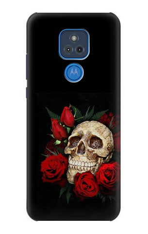 Motorola Moto G Play (2021) Hard Case Dark Gothic Goth Skull Roses