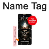 Samsung Galaxy Galaxy Z Flip 5G Hard Case Hardcore Insanity Metal Skull with custom name