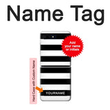 Samsung Galaxy Galaxy Z Flip 5G Hard Case Black and White Striped with custom name