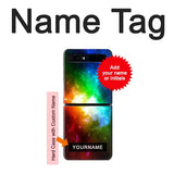 Samsung Galaxy Galaxy Z Flip 5G Hard Case Colorful Rainbow Space Galaxy with custom name