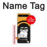 Samsung Galaxy Flip 5G Hard Case Funny Monkey with Headphone Pop Music with custom name