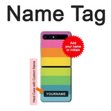 Samsung Galaxy Flip 5G Hard Case Rainbow Pattern with custom name