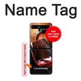 Samsung Galaxy Galaxy Z Flip 5G Hard Case Red Wine Bottle And Glass with custom name