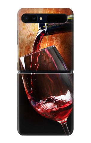 Samsung Galaxy Galaxy Z Flip 5G Hard Case Red Wine Bottle And Glass