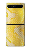 Samsung Galaxy Galaxy Z Flip 5G Hard Case Yellow Snake Skin