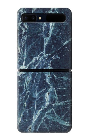 Samsung Galaxy Galaxy Z Flip 5G Hard Case Light Blue Marble Stone Texture Printed