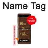 Samsung Galaxy Galaxy Z Flip 5G Hard Case Once Upon a Time Book Cover with custom name