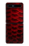 Samsung Galaxy Flip 5G Hard Case Red Arowana Fish Scale