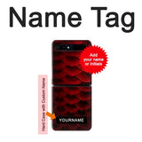 Samsung Galaxy Flip 5G Hard Case Red Arowana Fish Scale with custom name