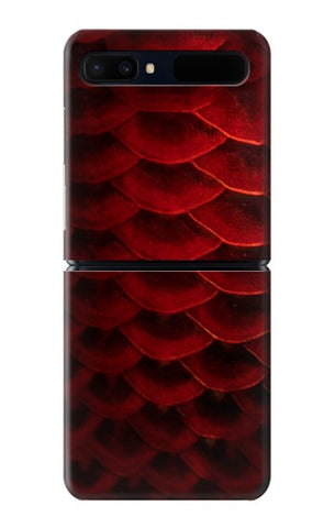 Samsung Galaxy Flip 5G Hard Case Red Arowana Fish Scale