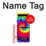 Samsung Galaxy Galaxy Z Flip 5G Hard Case Tie Dye Fabric Color with custom name