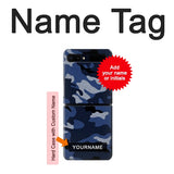 Samsung Galaxy Galaxy Z Flip 5G Hard Case Navy Blue Camouflage with custom name