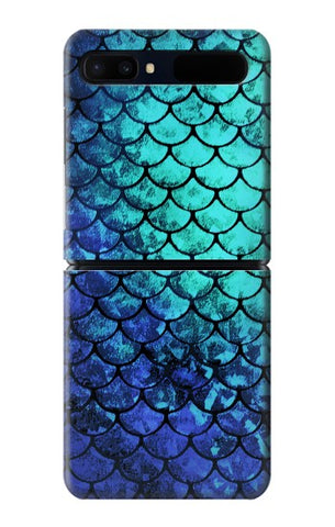 Samsung Galaxy Galaxy Z Flip 5G Hard Case Green Mermaid Fish Scale