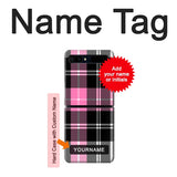 Samsung Galaxy Galaxy Z Flip 5G Hard Case Pink Plaid Pattern with custom name