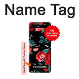Samsung Galaxy Galaxy Z Flip 5G Hard Case Rose Floral Pattern Black with custom name