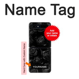 Samsung Galaxy Galaxy Z Flip 5G Hard Case Black Roses with custom name