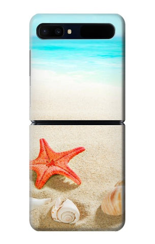 Samsung Galaxy Galaxy Z Flip 5G Hard Case Sea Shells Starfish Beach
