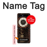 Samsung Galaxy Galaxy Z Flip 5G Hard Case Steampunk Clock Gears with custom name