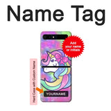 Samsung Galaxy Galaxy Z Flip 5G Hard Case Pastel Unicorn with custom name