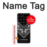 Samsung Galaxy Galaxy Z Flip 5G Hard Case Bandana Black Pattern with custom name