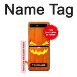 Samsung Galaxy Flip 5G Hard Case Pumpkin Halloween with custom name
