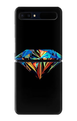Samsung Galaxy Flip 5G Hard Case Abstract Colorful Diamond