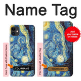 iPhone 11 Hard Case Van Gogh Starry Nights with custom name