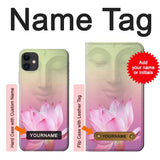 iPhone 11 Hard Case Lotus flower Buddhism with custom name