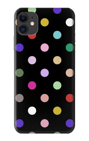 iPhone 11 Hard Case Colorful Polka Dot