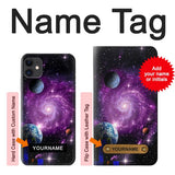 iPhone 11 Hard Case Galaxy Outer Space Planet with custom name