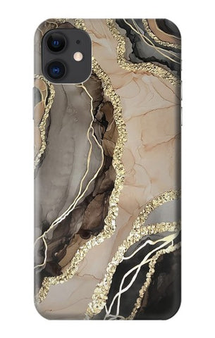 iPhone 11 Hard Case Marble Gold Graphic Printed