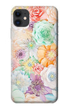 iPhone 11 Hard Case Pastel Floral Flower