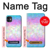 iPhone 11 Hard Case Trans Flag Polygon with custom name