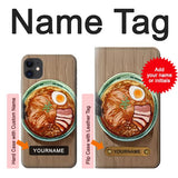 iPhone 11 Hard Case Ramen Noodles with custom name