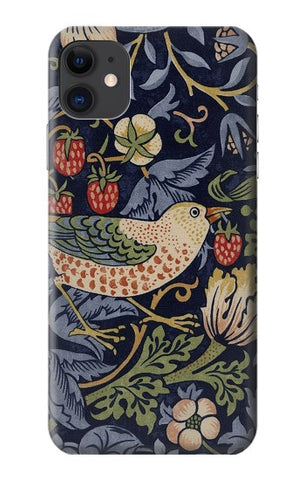 iPhone 11 Hard Case William Morris Strawberry Thief Fabric