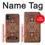 iPhone 11 Hard Case Persian Carpet Rug Pattern with custom name