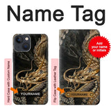iPhone 13 Hard Case Gold Dragon with custom name