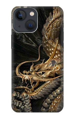 iPhone 13 Hard Case Gold Dragon