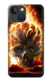 iPhone 13 Hard Case Hell Fire Skull