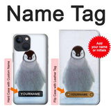 iPhone 13 Hard Case Penguin Ice with custom name