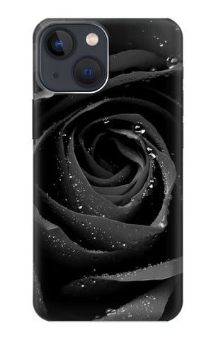 iPhone 13 Hard Case Black Rose