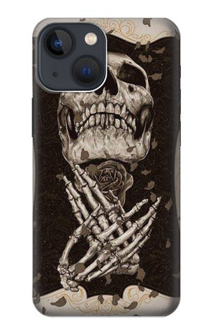 iPhone 13 Hard Case Skull Rose