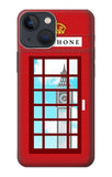 iPhone 13 Hard Case England Classic British Telephone Box Minimalist