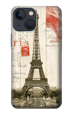 iPhone 13 Hard Case Eiffel Tower Paris Postcard