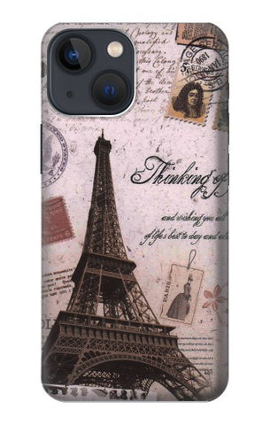 iPhone 13 Hard Case Paris Postcard Eiffel Tower