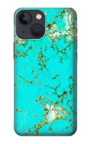 iPhone 13 Hard Case Turquoise Gemstone Texture Graphic Printed