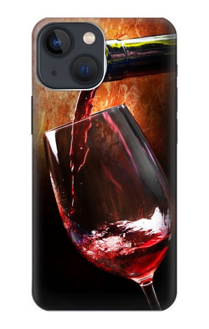 iPhone 13 Hard Case Red Wine Bottle And Glass