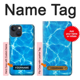 iPhone 13 Hard Case Blue Water Swimming Pool with custom name