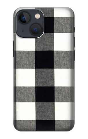 iPhone 13 Hard Case Black and White Buffalo Check Pattern